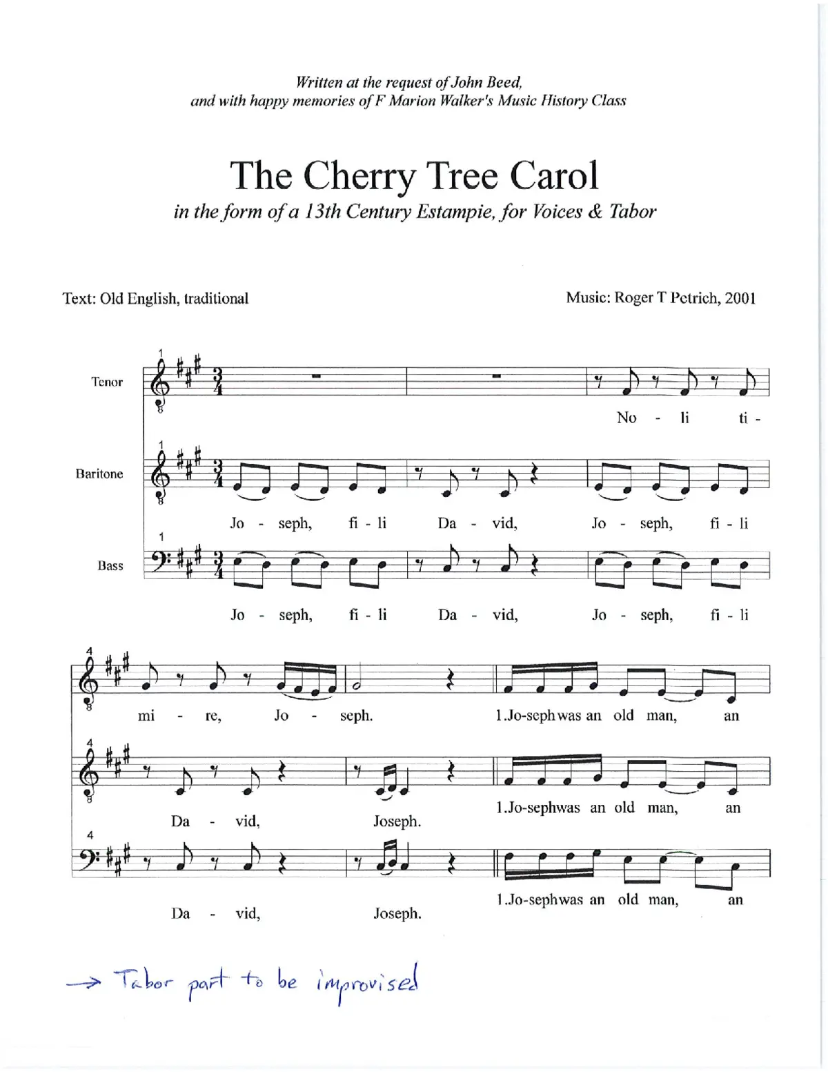Cherry Tree Carol - Page 1