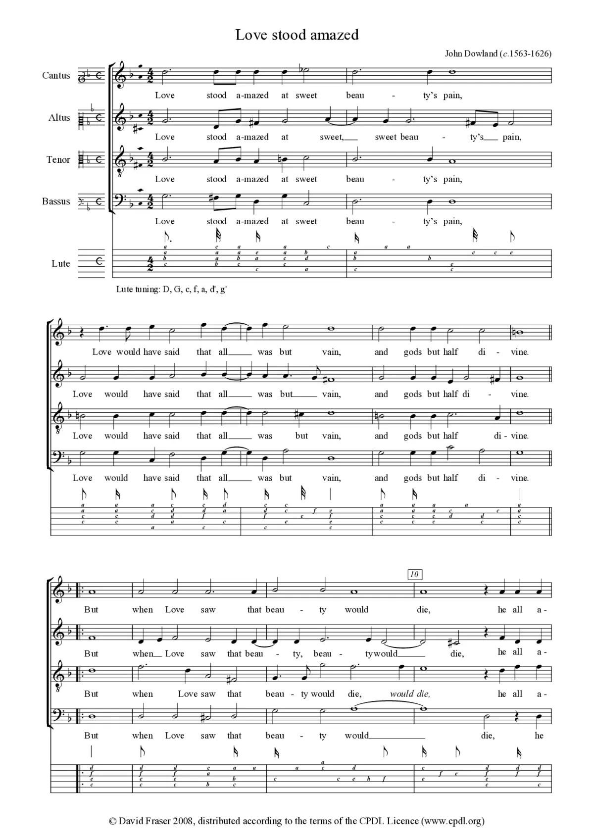 Love stood amazed at sweet beauty's pain - Page 1