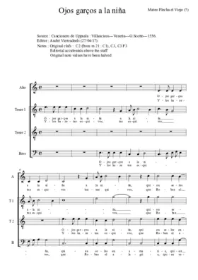 Ojos garços a la niña