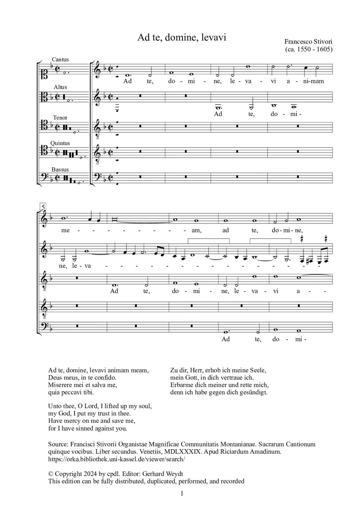 Ad te, domine, levavi - Page 1