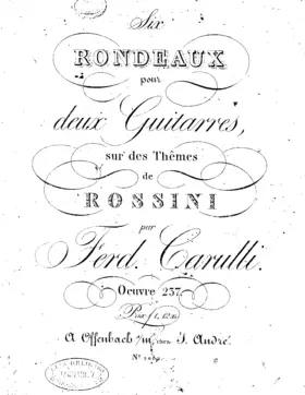 Six rondeaux sur des thêmes de Rossini