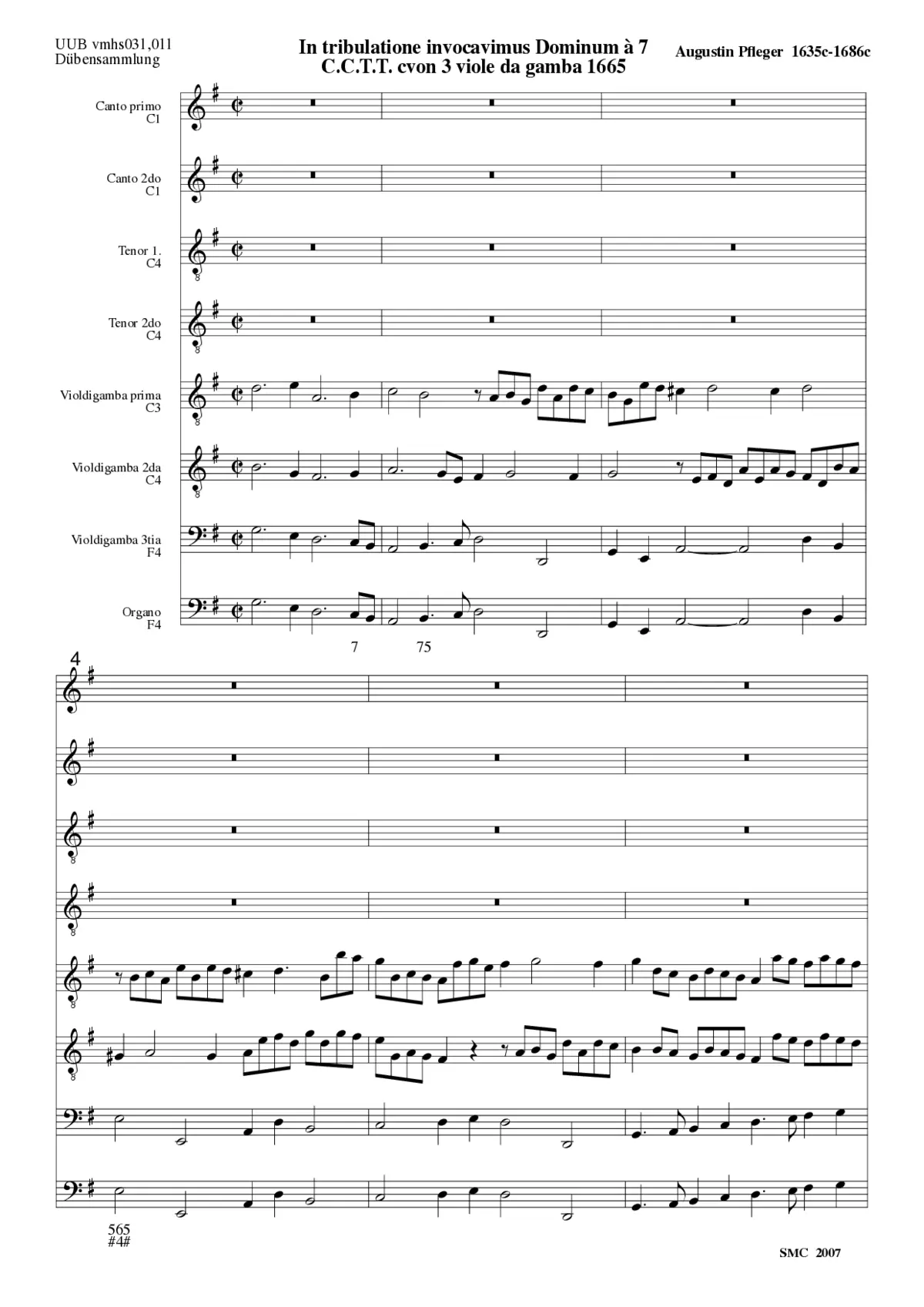 In tribulatione invocavimus Dominum - Page 1