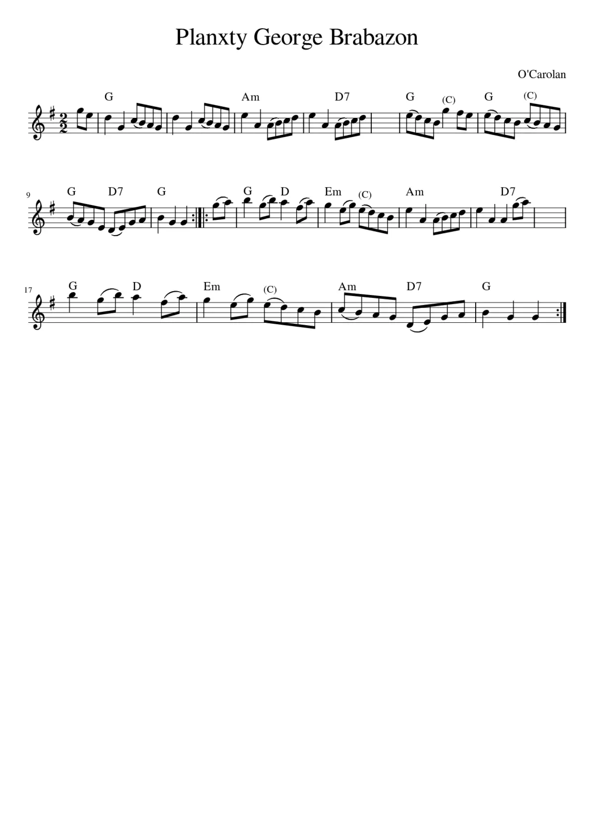 Planxty George Brabazon - Page 1