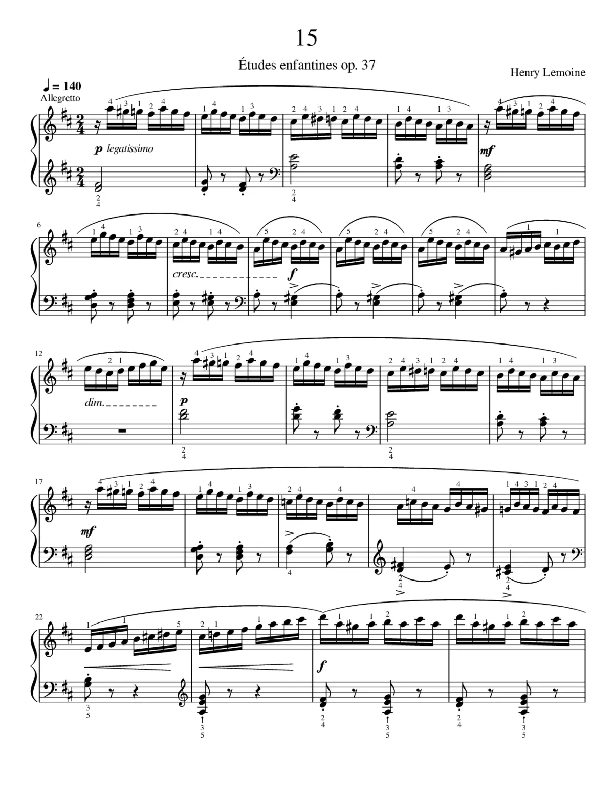 Études enfantines Op.37 - Page 1