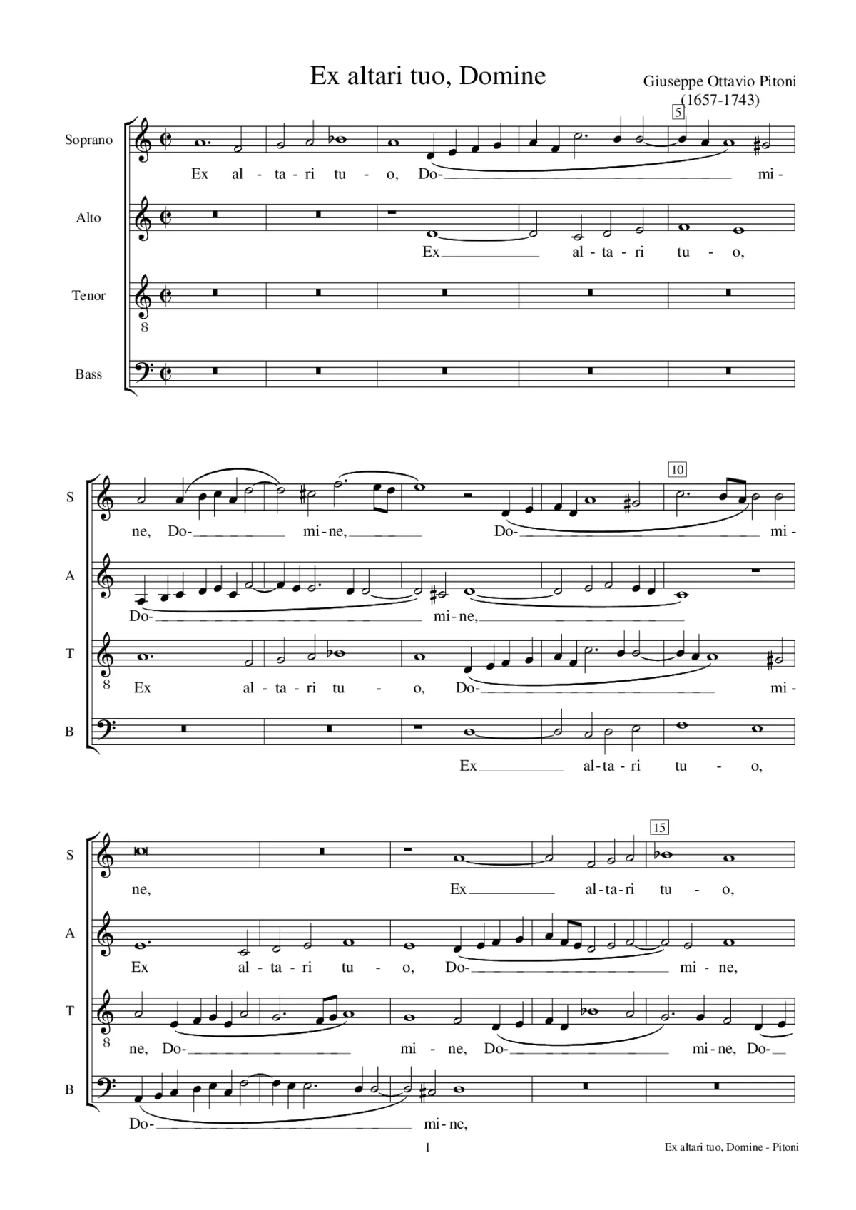 Ex altari tuo, Domine - Page 1