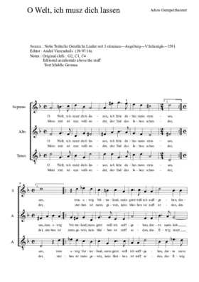 O Welt, ich musz dich lassen