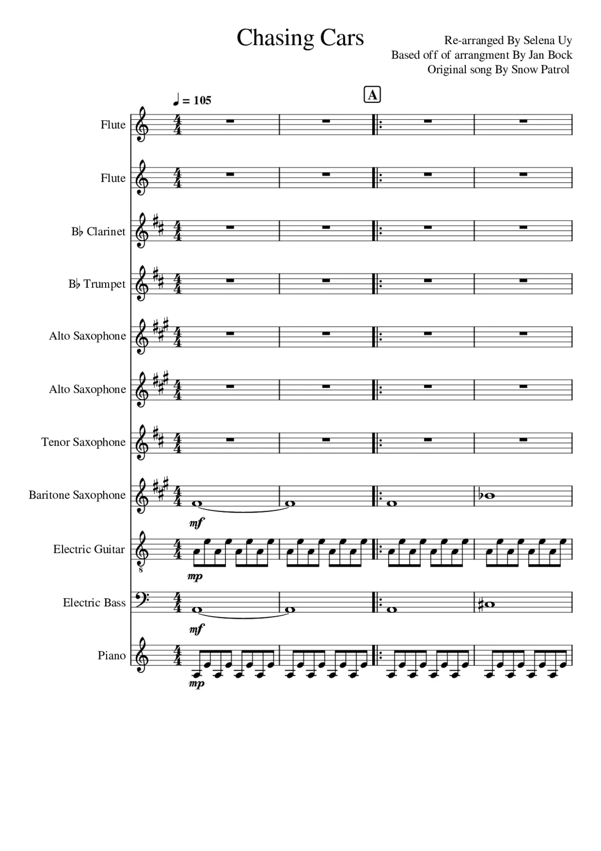 Chasing Cars - Page 1