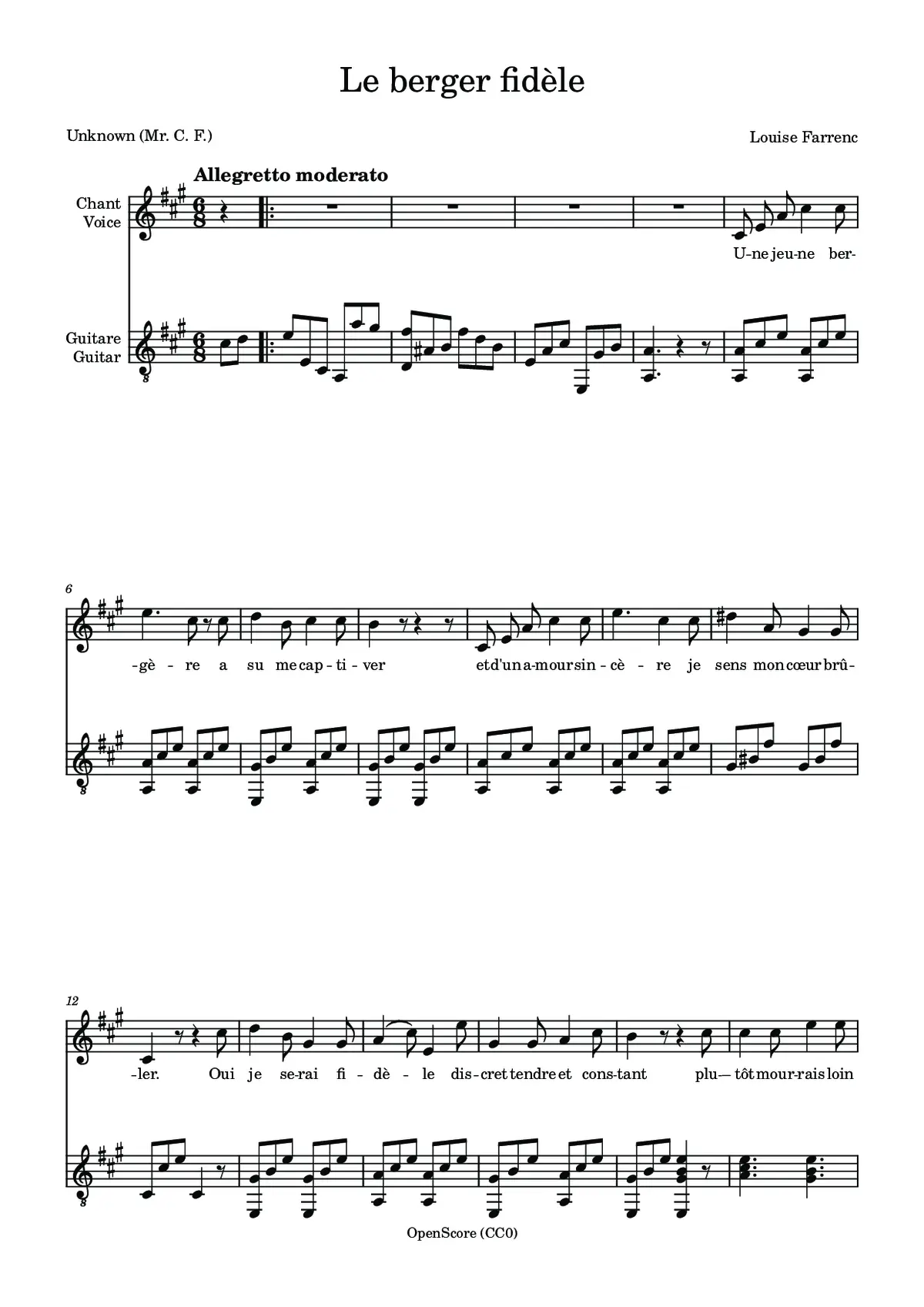 Le berger fidèle - Page 1