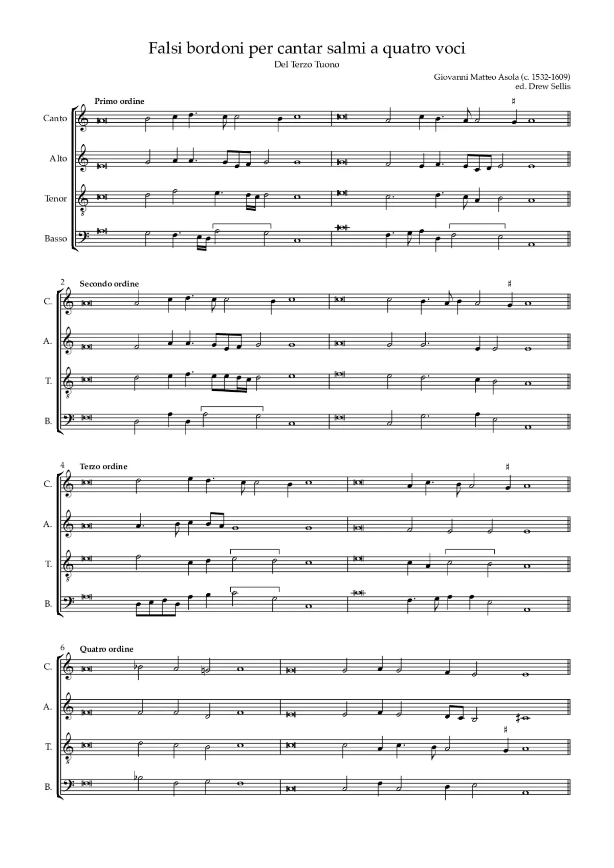 Falsi bordoni tertii toni - Page 1