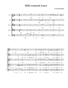Mille tormenti Amor
