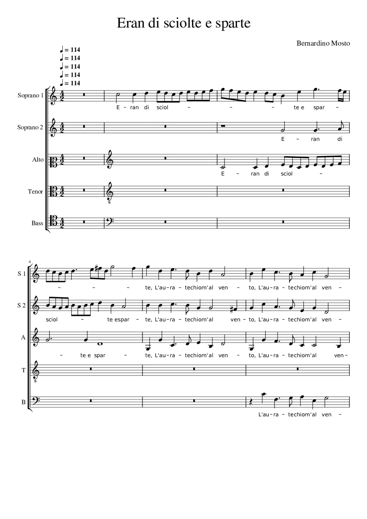 Eran di sciolte e sparte - Page 1