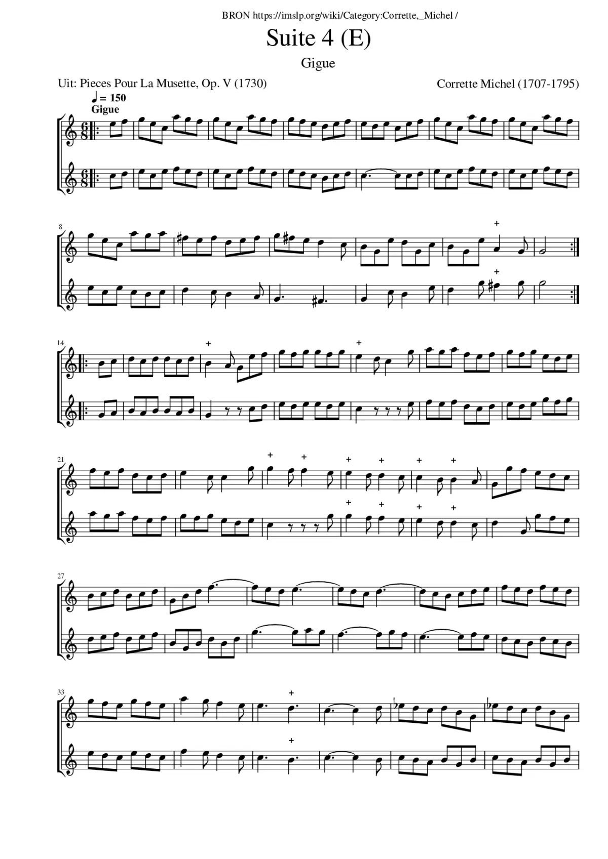 Suite 4 (E) (Gigue) - Page 1