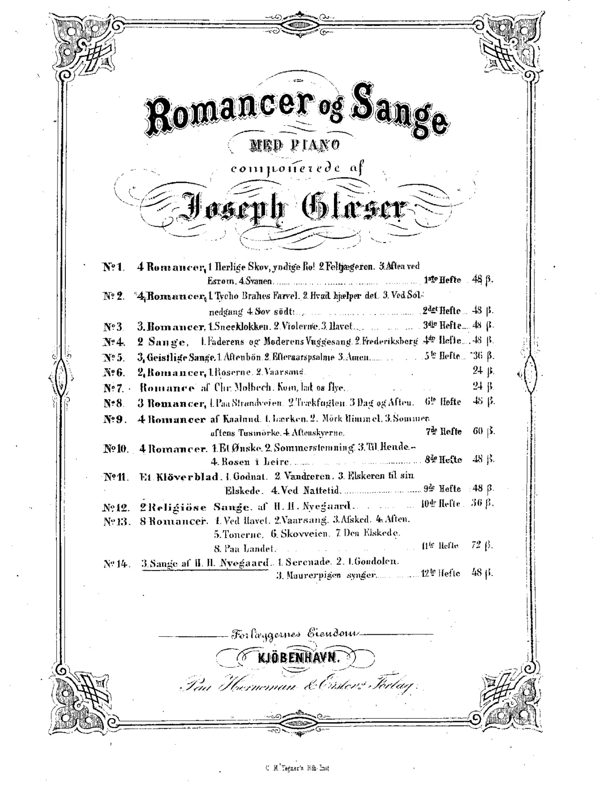 3 Sange af H. H. Nyegaard - Page 1
