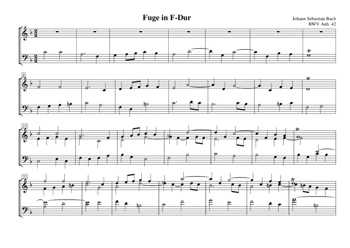 Fugue in F major - Page 1