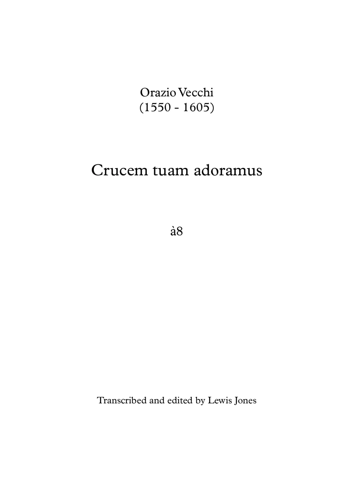 Crucem tuam adoramus a 8 - Page 1