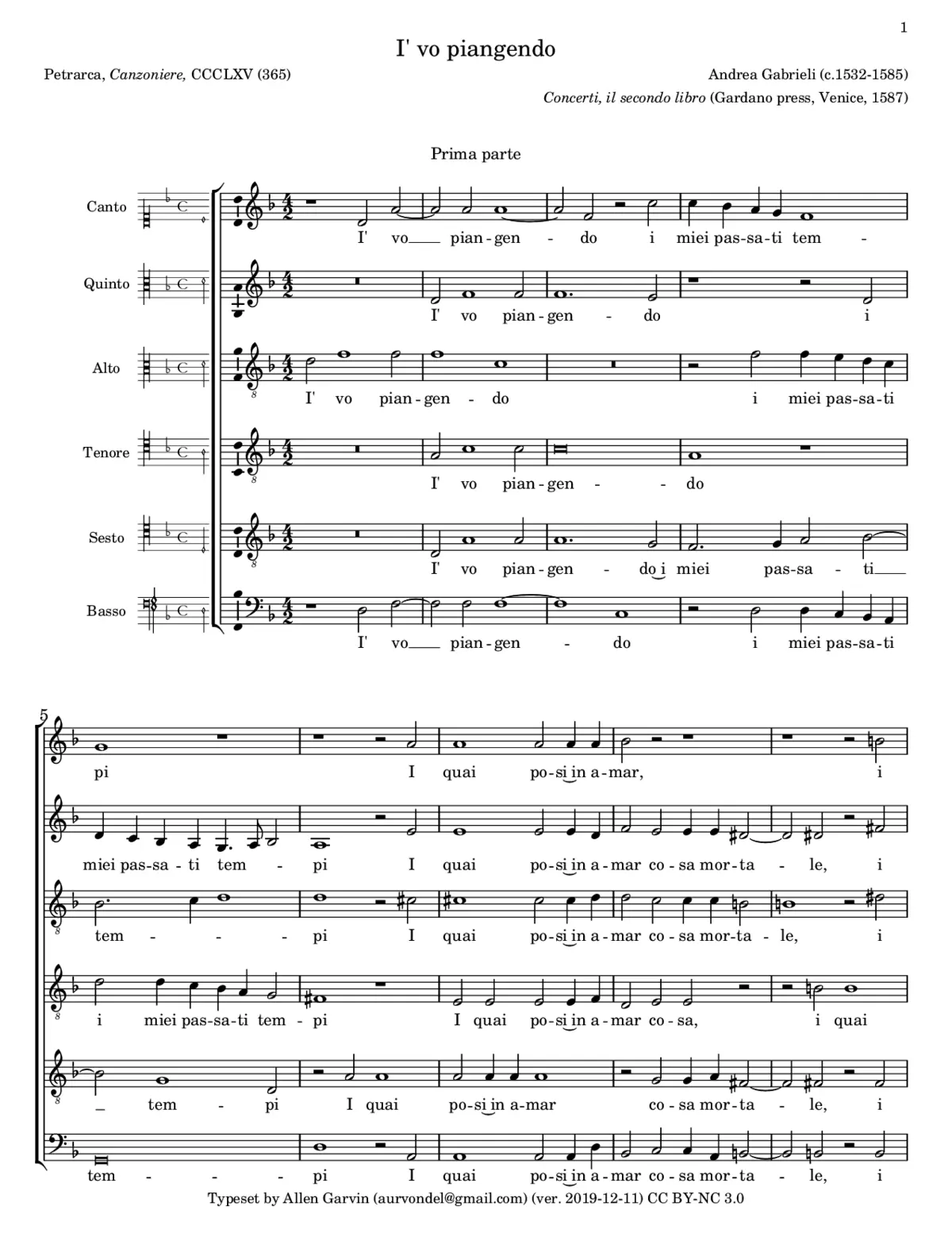 I vo piangendo a 6 - Page 1