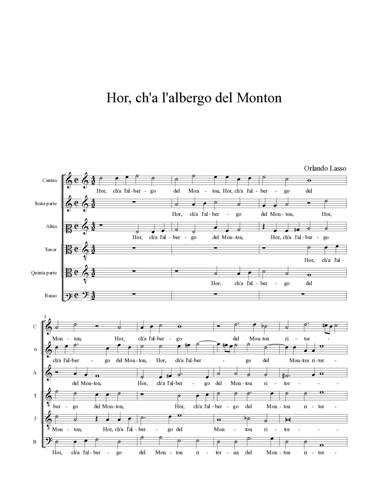 Hor ch'a l'albergo del Monton - Page 1