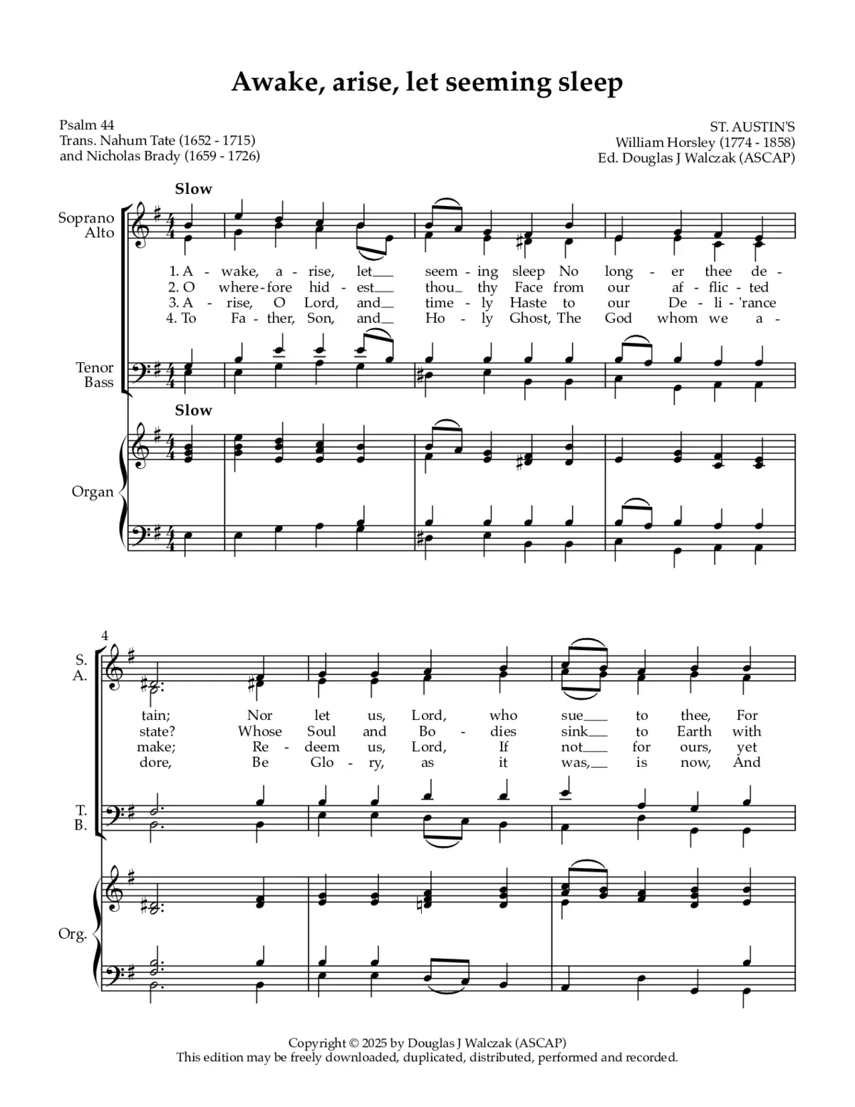 Awake, arise, let seeming sleep - Page 1