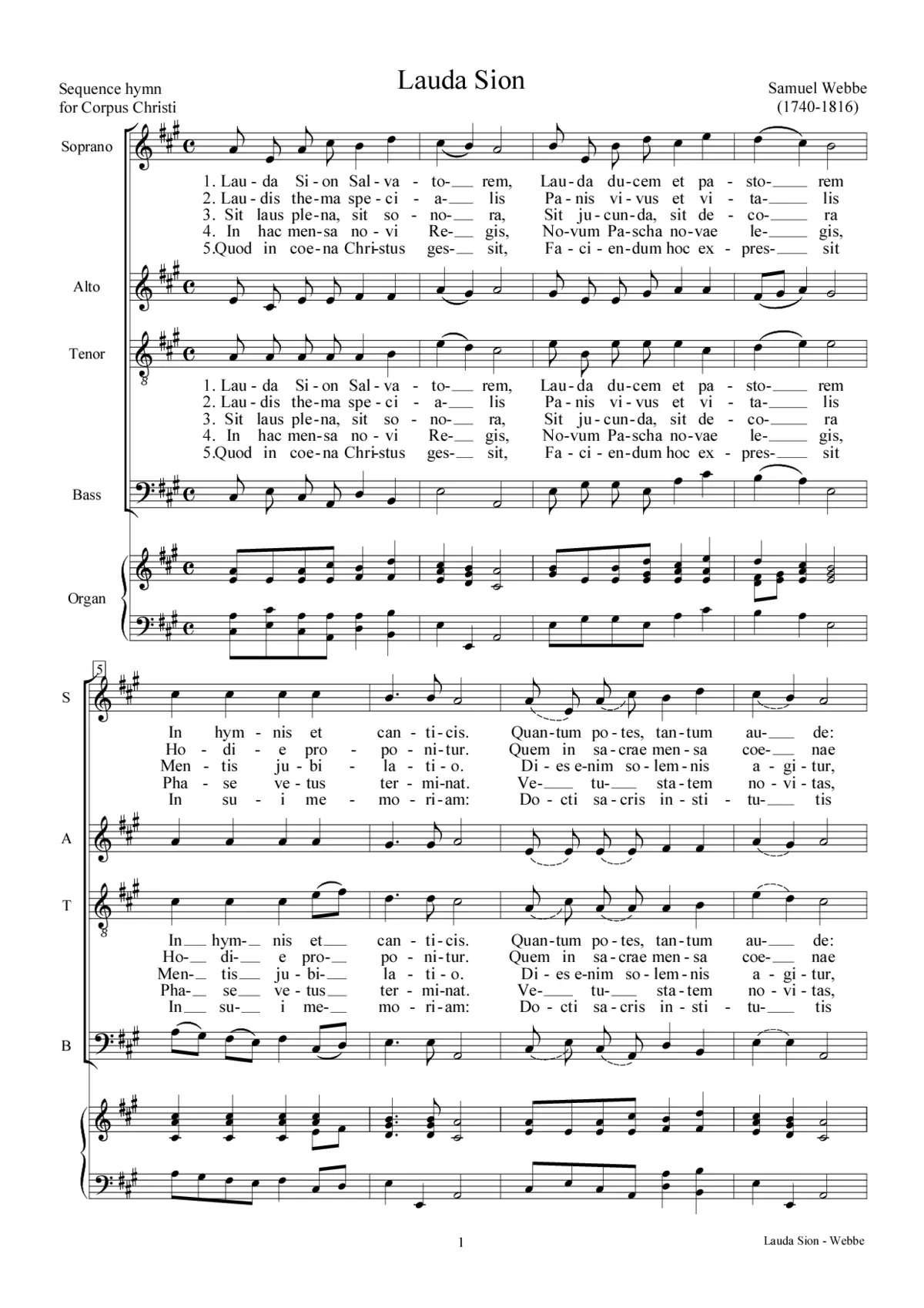 Lauda Sion Salvatorem - Page 1