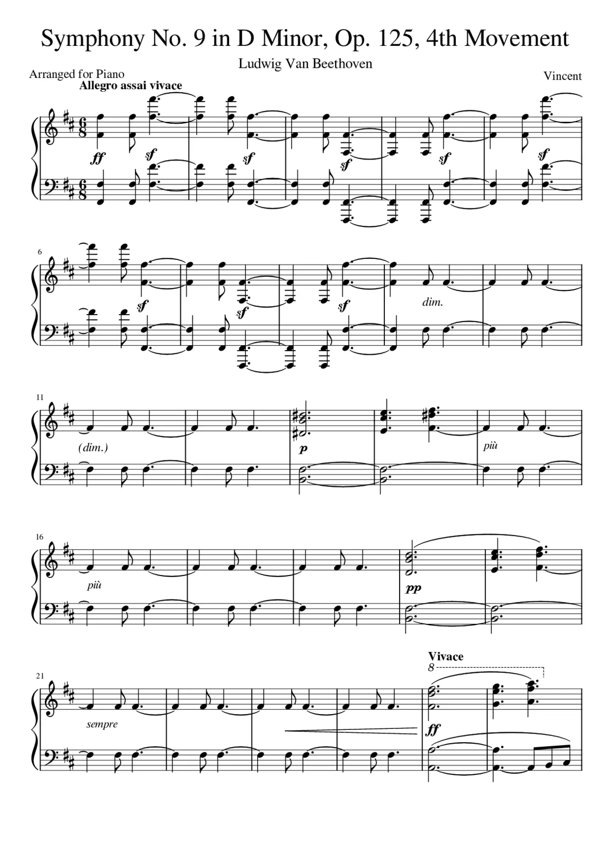 Joyful joyful we adore Thee - Page 1