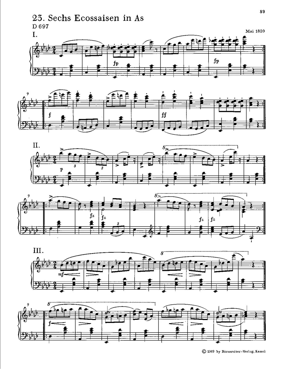 6 Ecossaises - Page 1