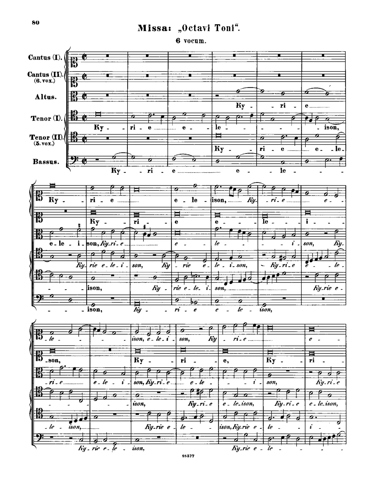 Missa octavi toni - Page 1