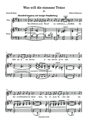 Was will die einsame Träne?