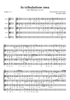 In tribulatione mea