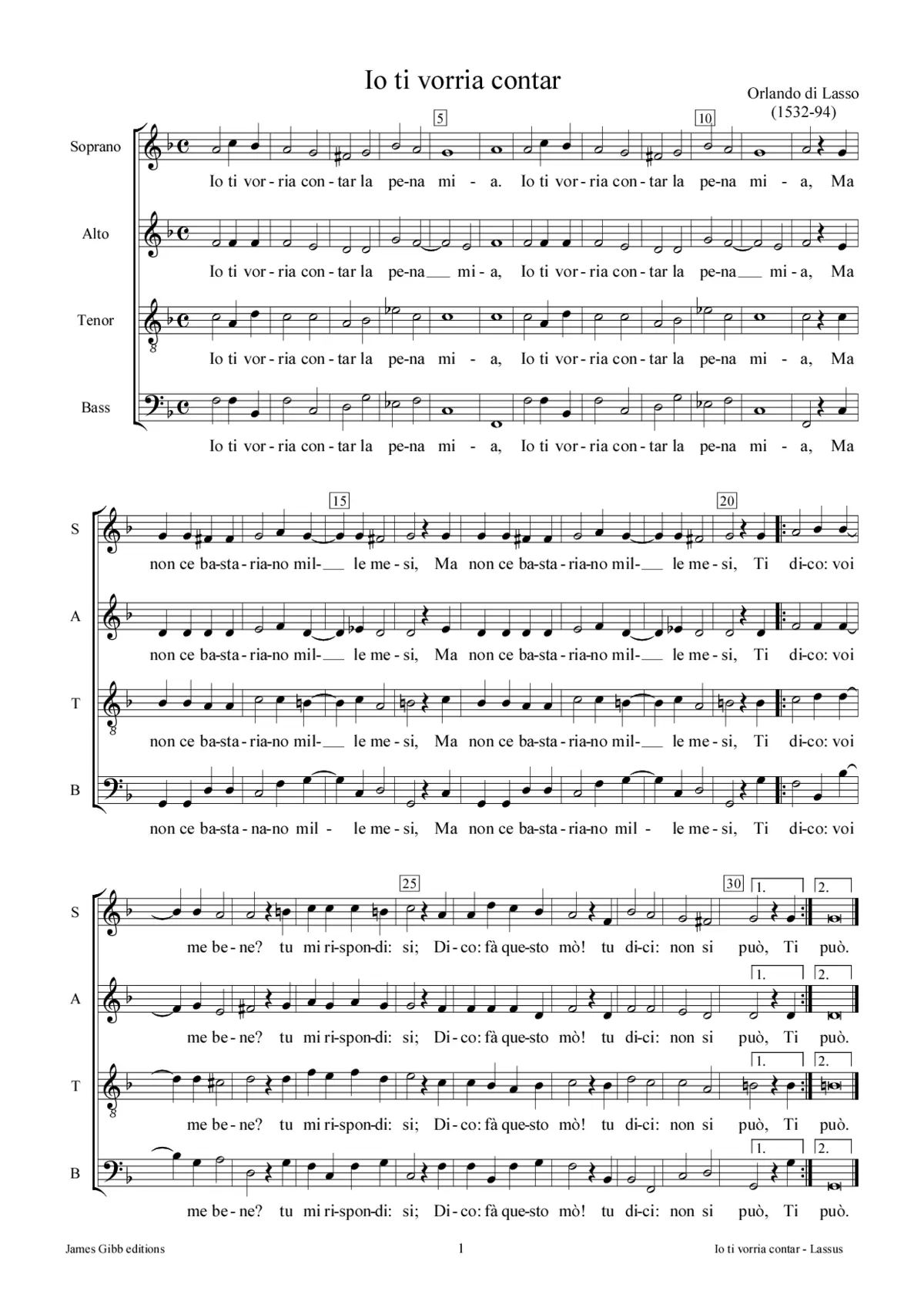 Io ti vorria contar - Page 1