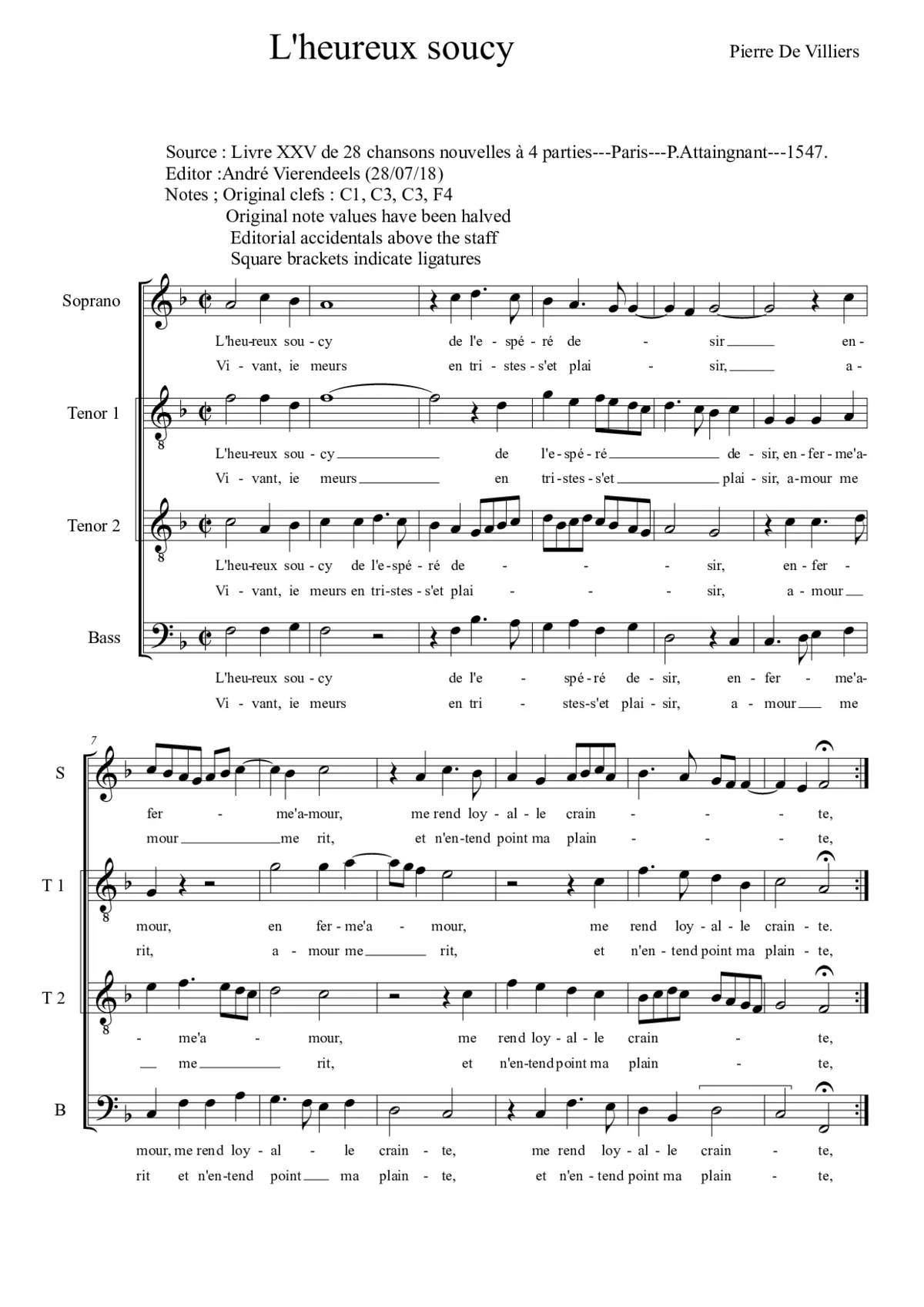 L'heureux soucy - Page 1