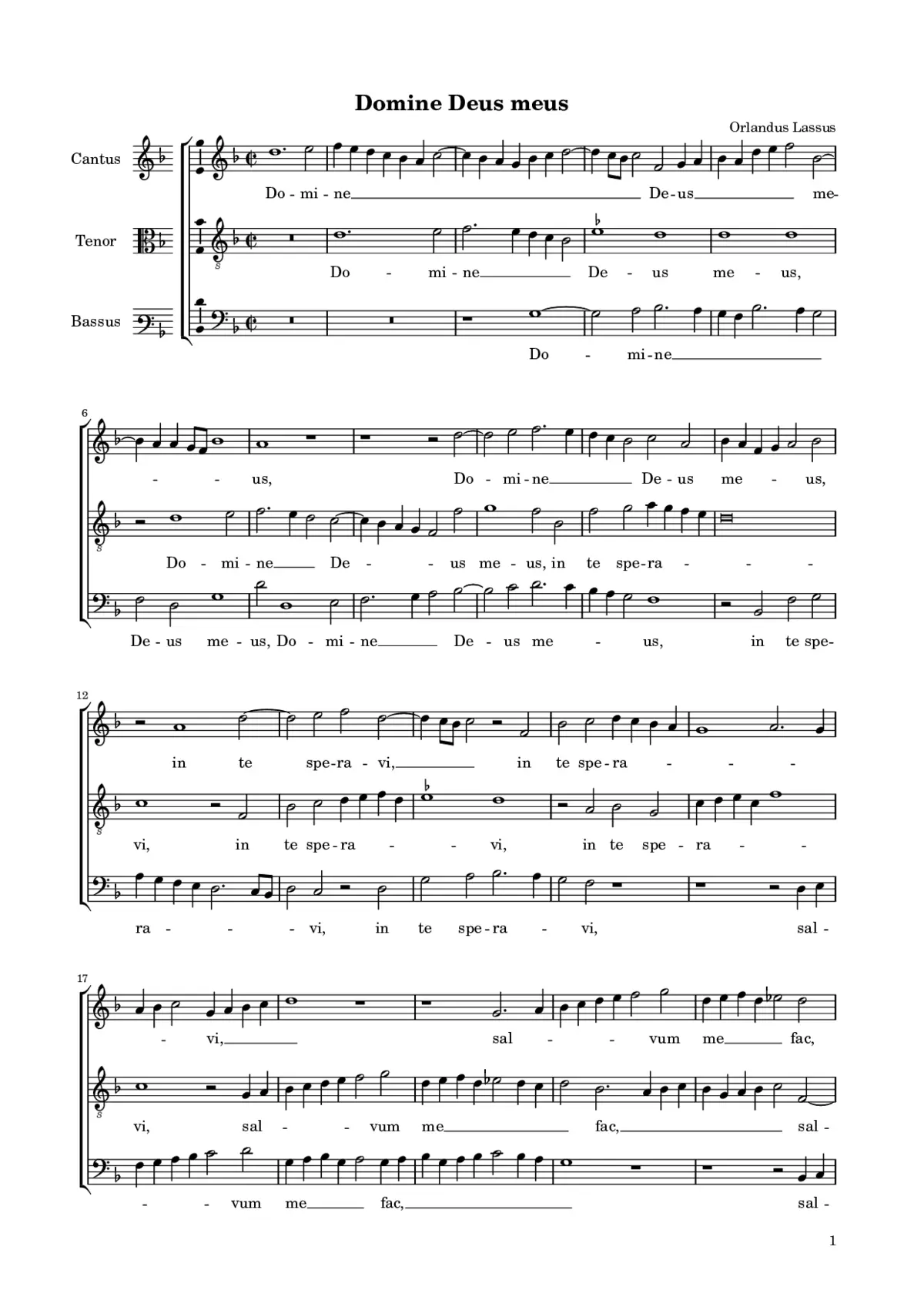 Domine Deus meus - Page 1