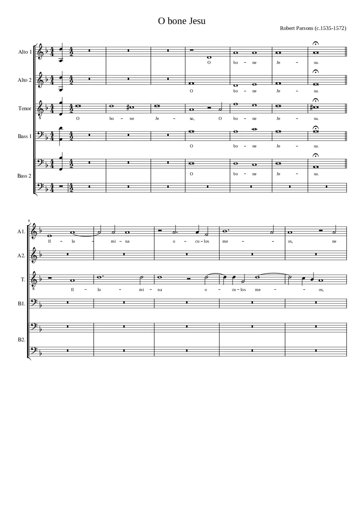O bone Jesu - Page 1