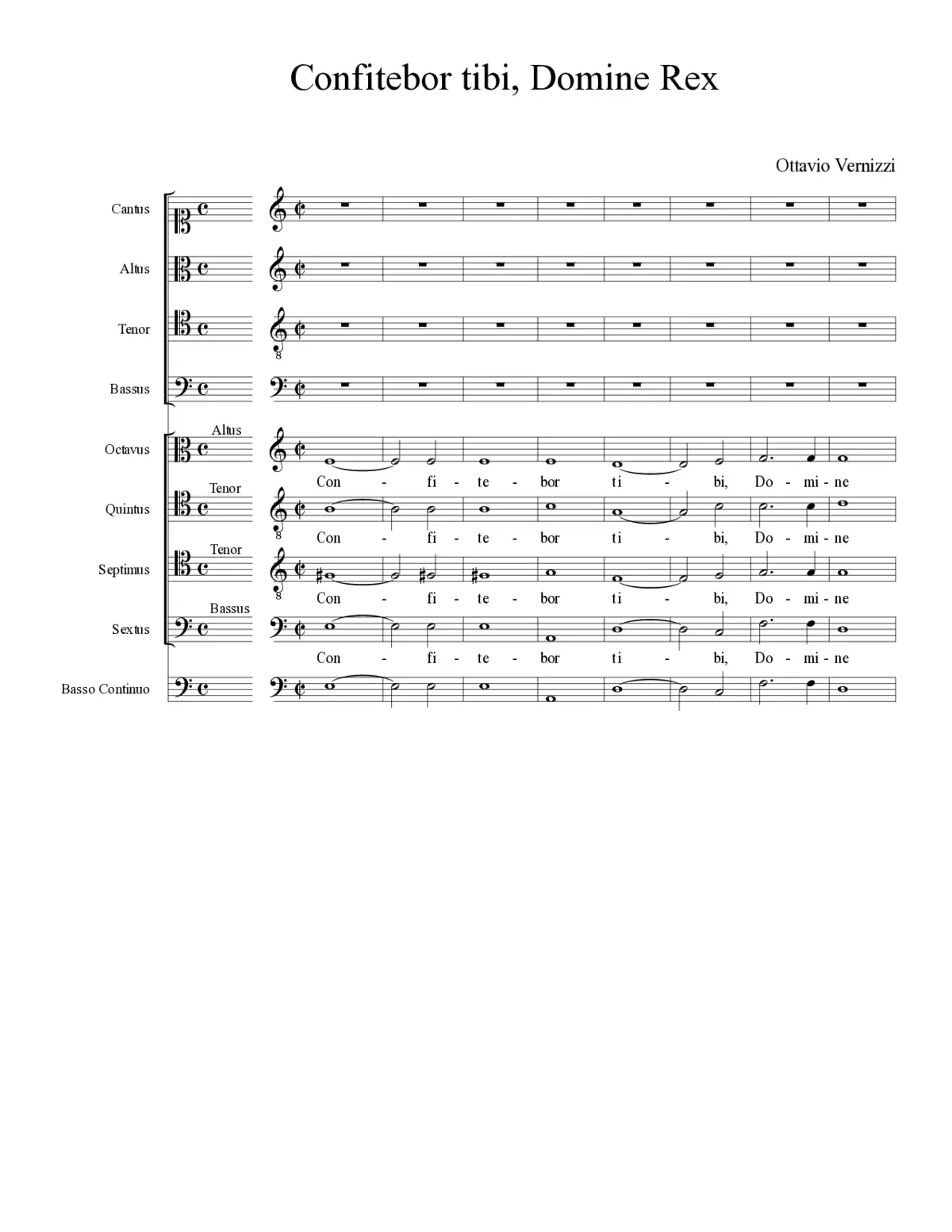 Confitebor tibi, Domine Rex - Page 1