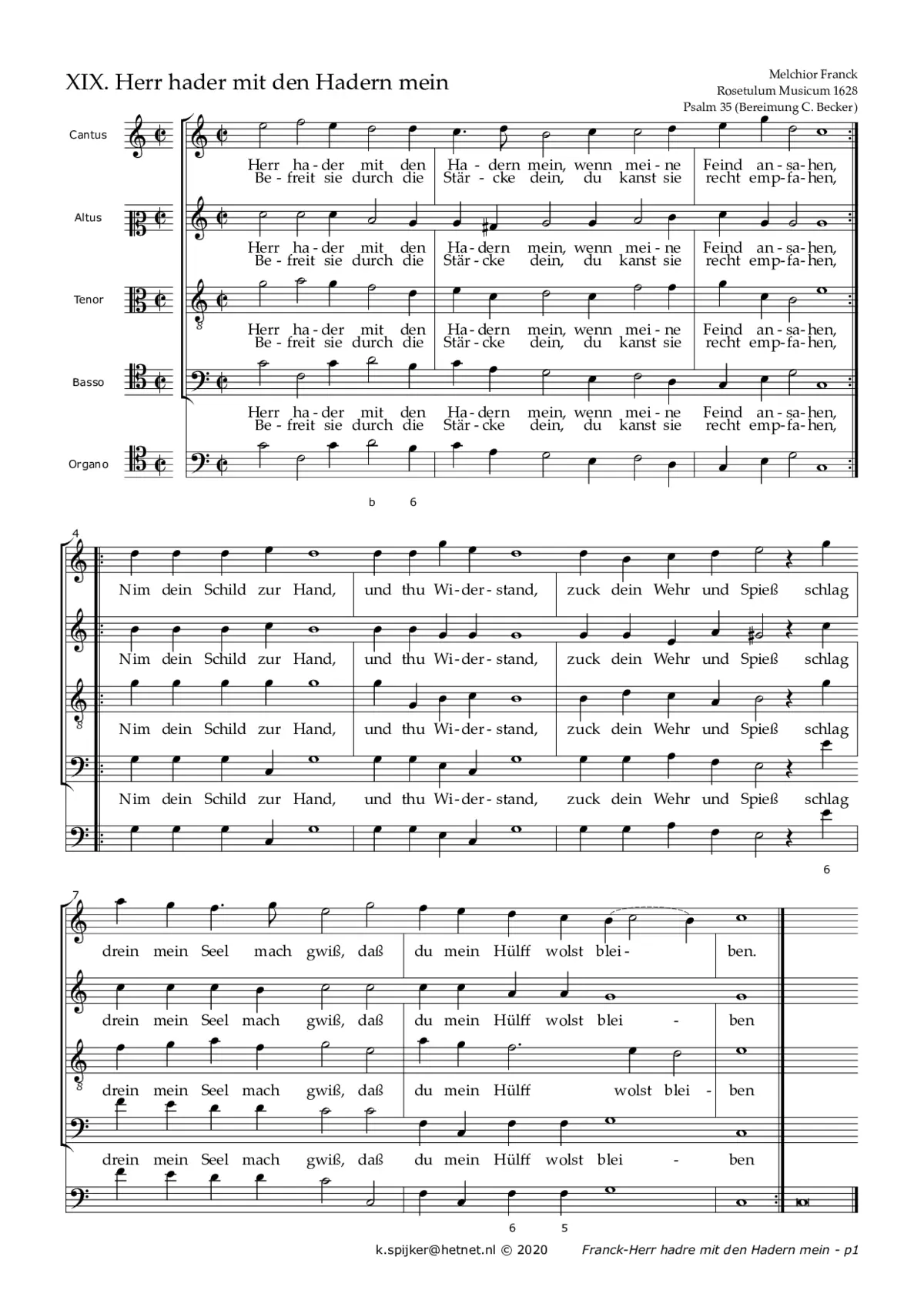 Herr hader mit den Hadern mein - Page 1