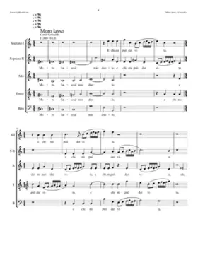 Moro lasso al mio duolo