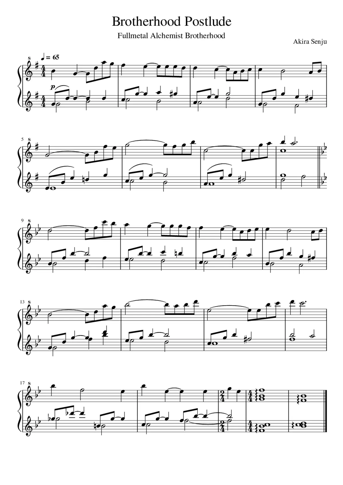 Brotherhood Postlude - Page 1