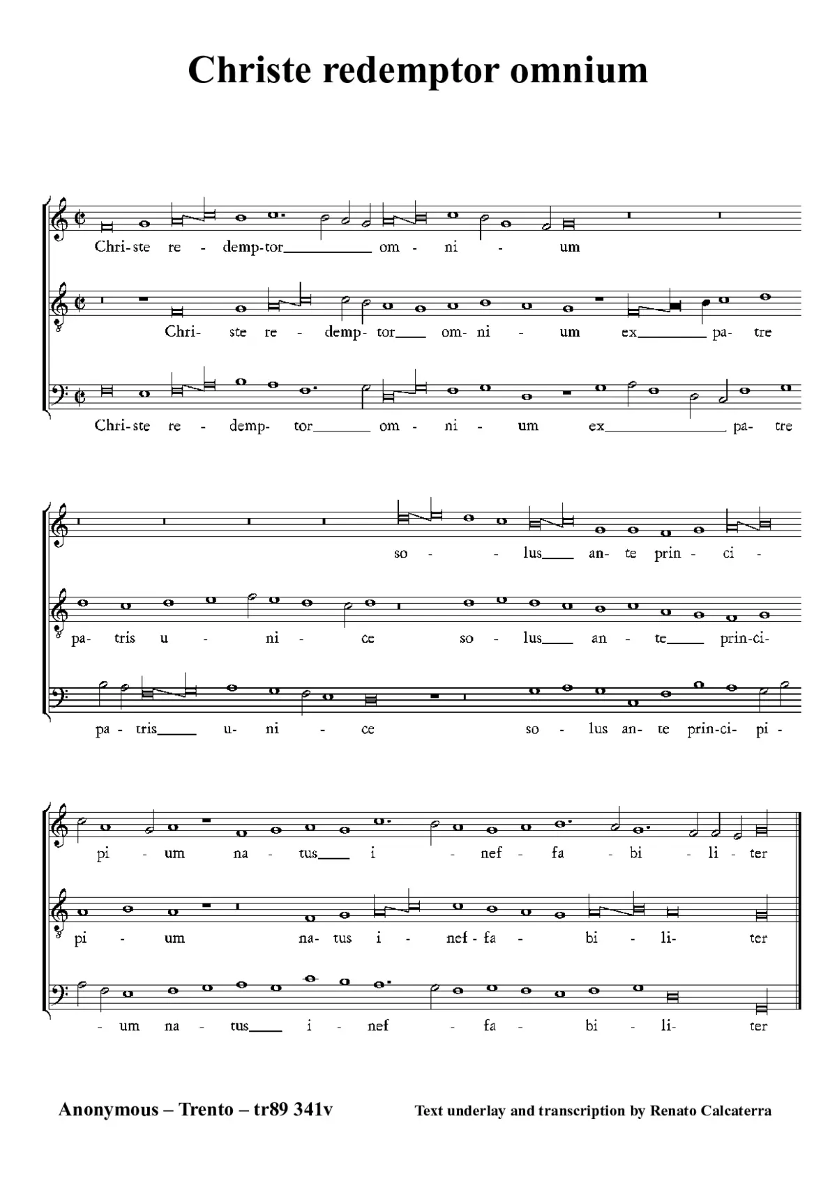 Christe redemptor omnium II - Page 1