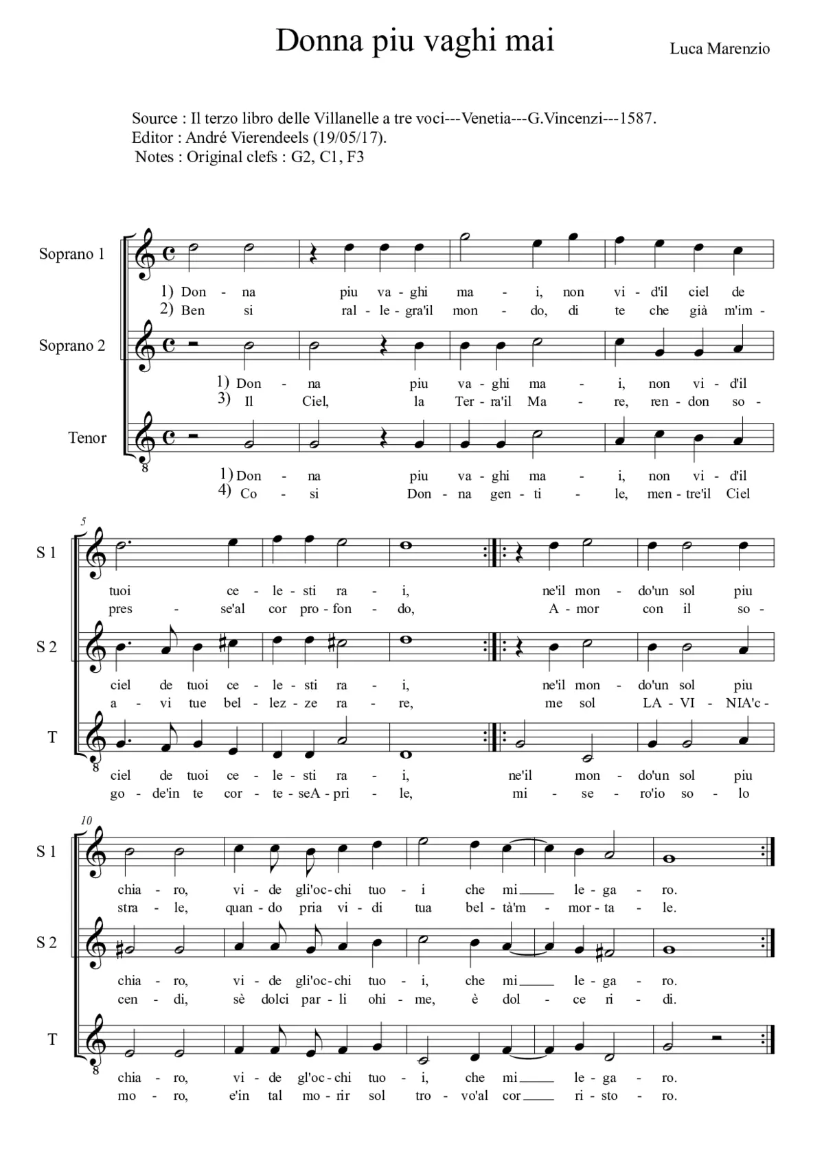 Donna piu vaghi mai - Page 1