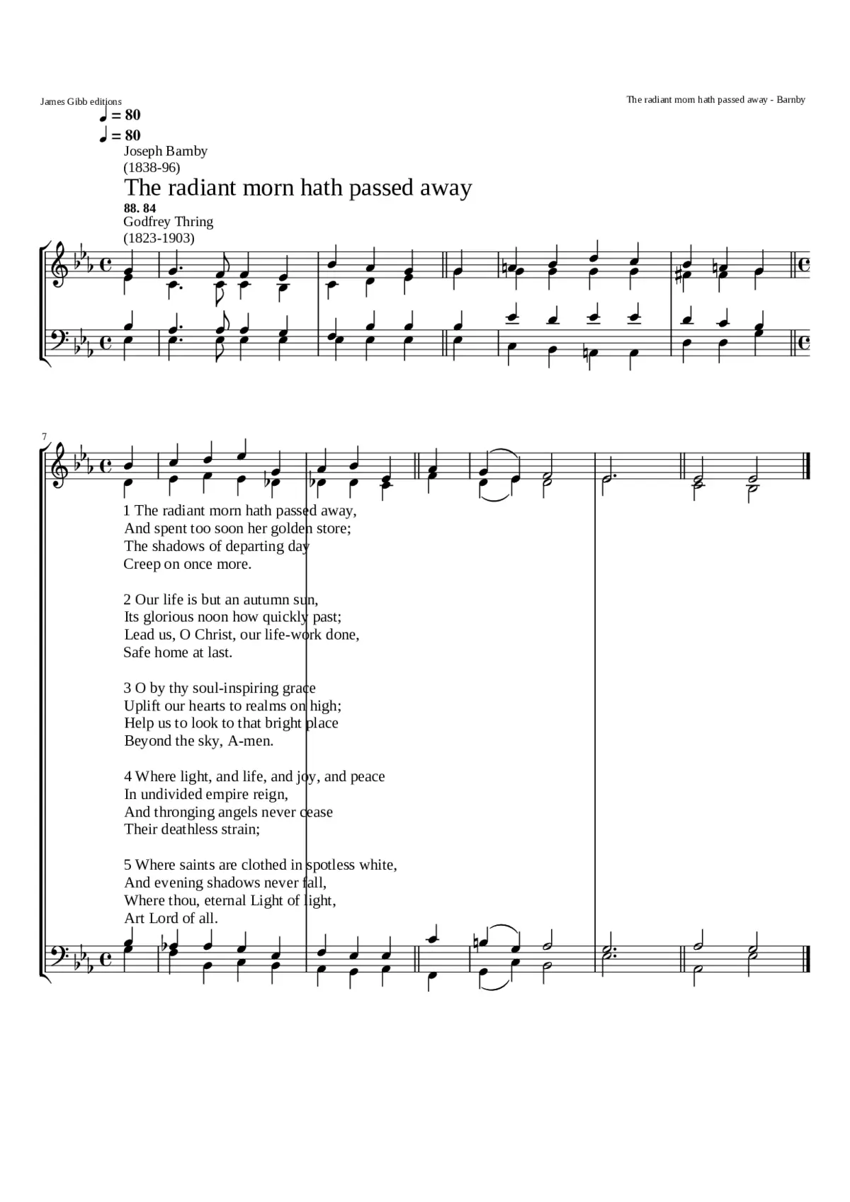 The radiant morn hath passed away - Page 1