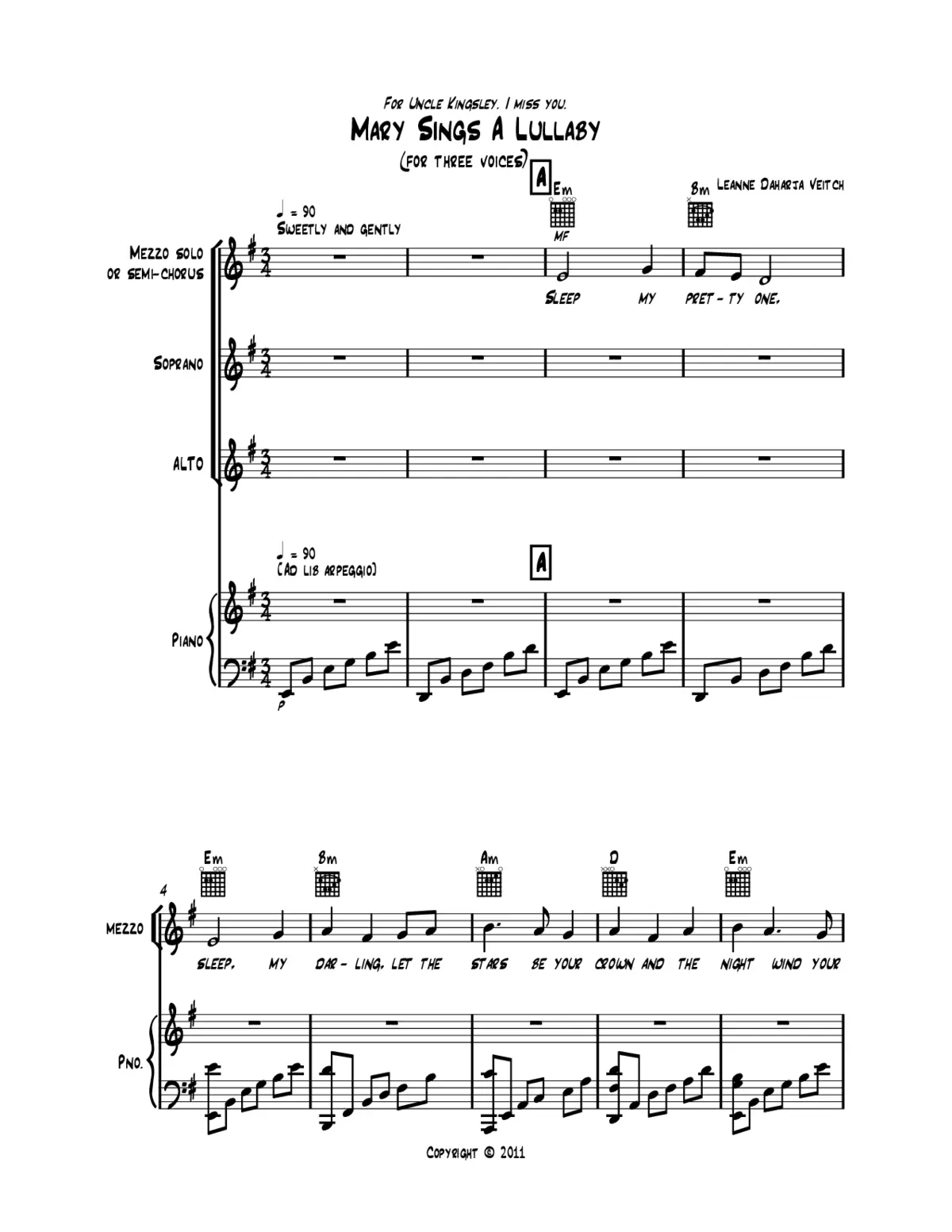 Mary sings a lullaby - Page 1