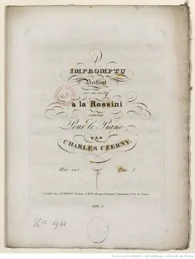 Impromptu brillant sur un motif à la Rossini