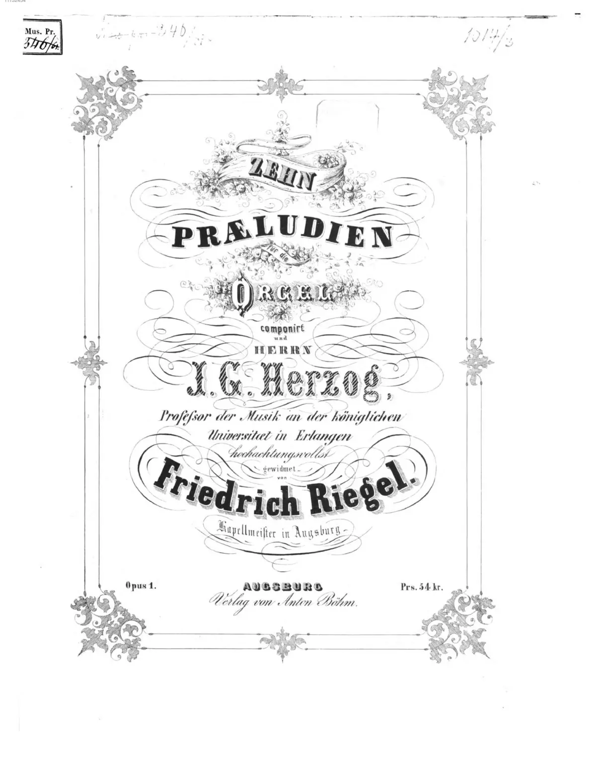 10 Praeludien, Op.1 - Page 1