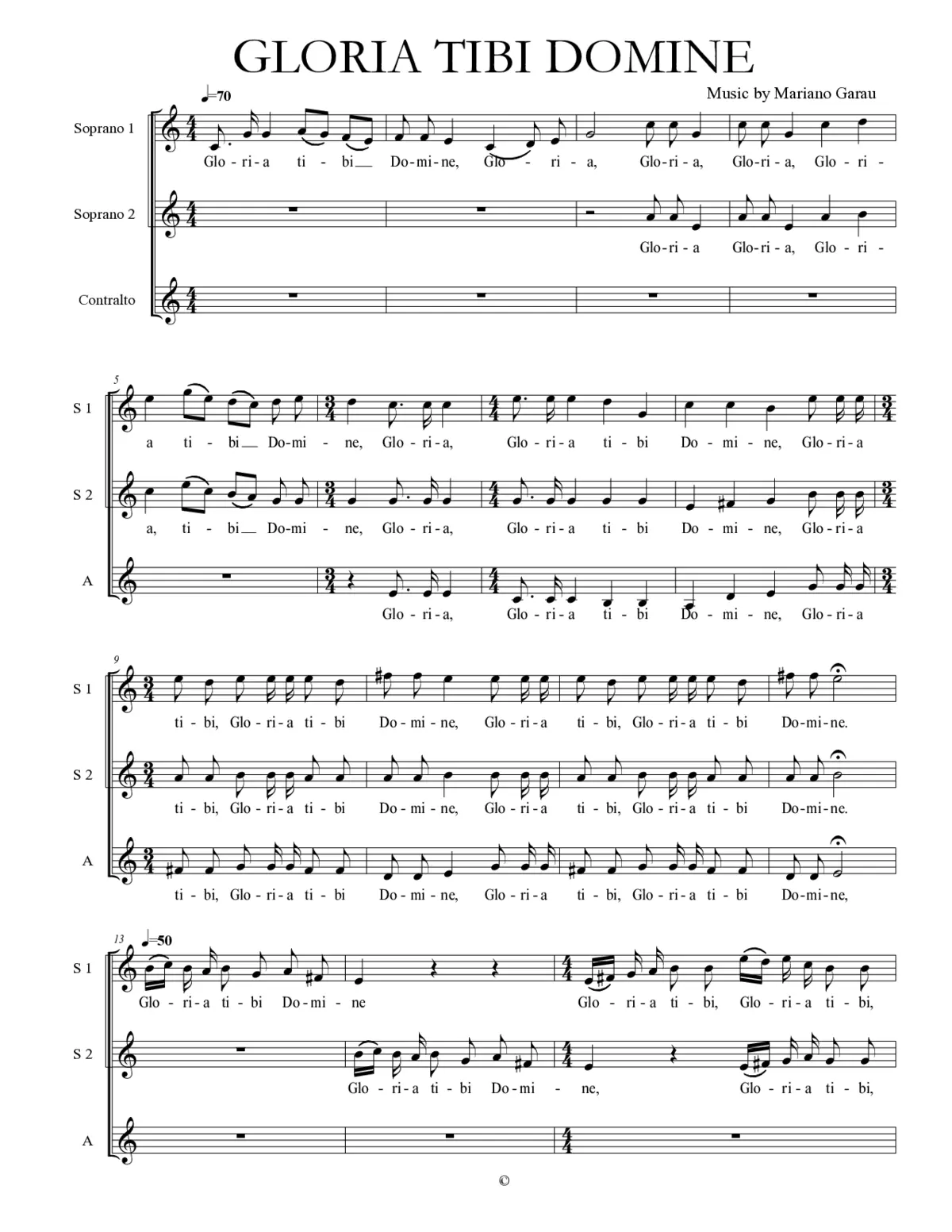 Gloria tibi Domine - Page 1
