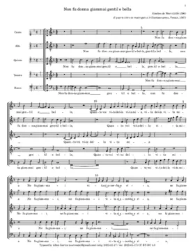 Non fu donna giamai gentil e bella