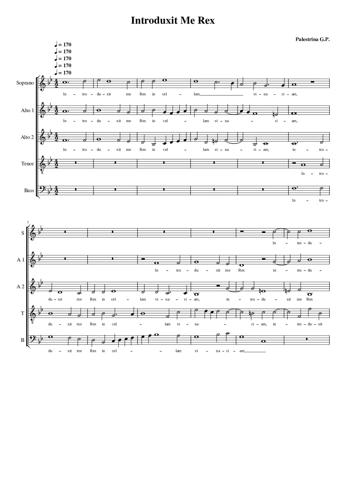 Introduxit me rex - Page 1