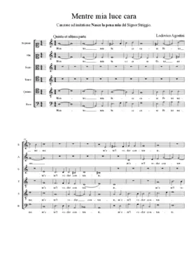 Mentre mia luce cara