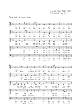 Selig sind, die Leide tragen