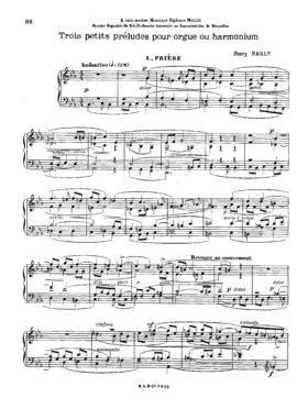 3 Petits préludes pour orgue ou harmonium