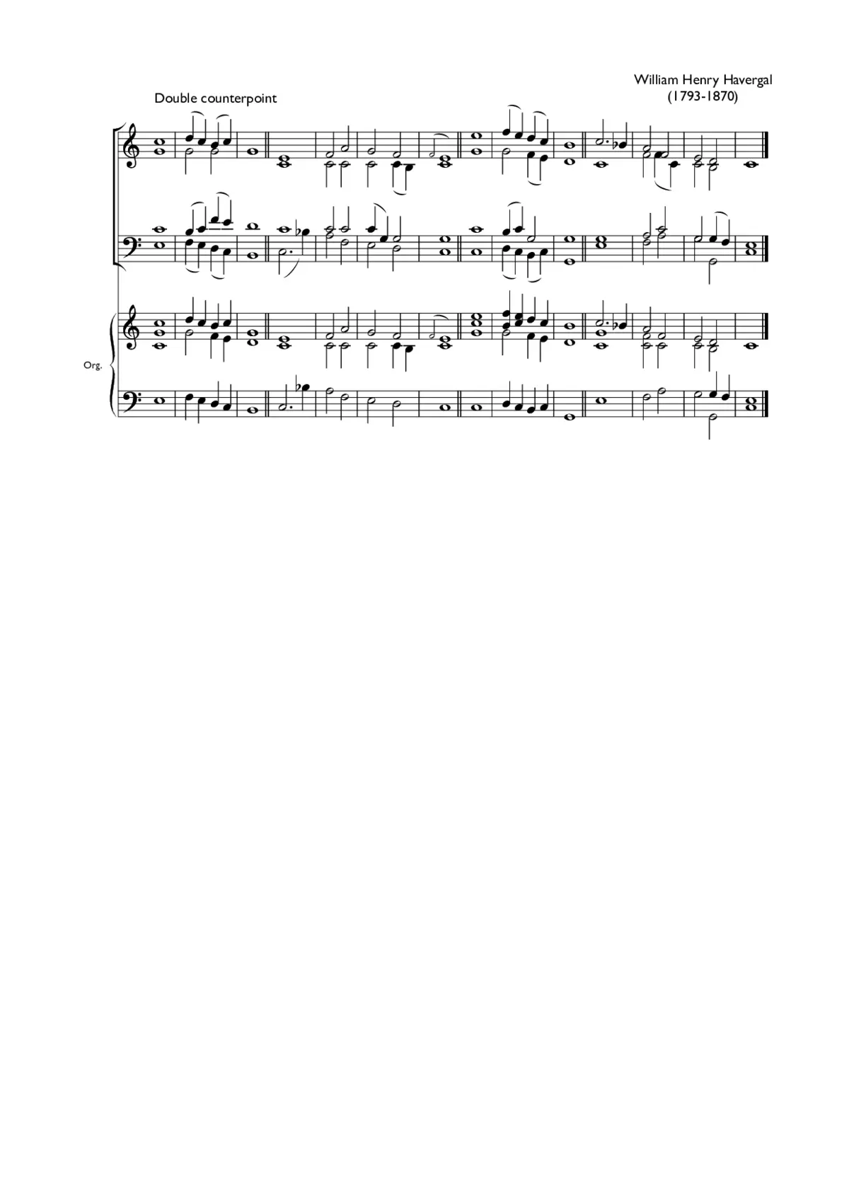 Double chant in C major VIII - Page 1