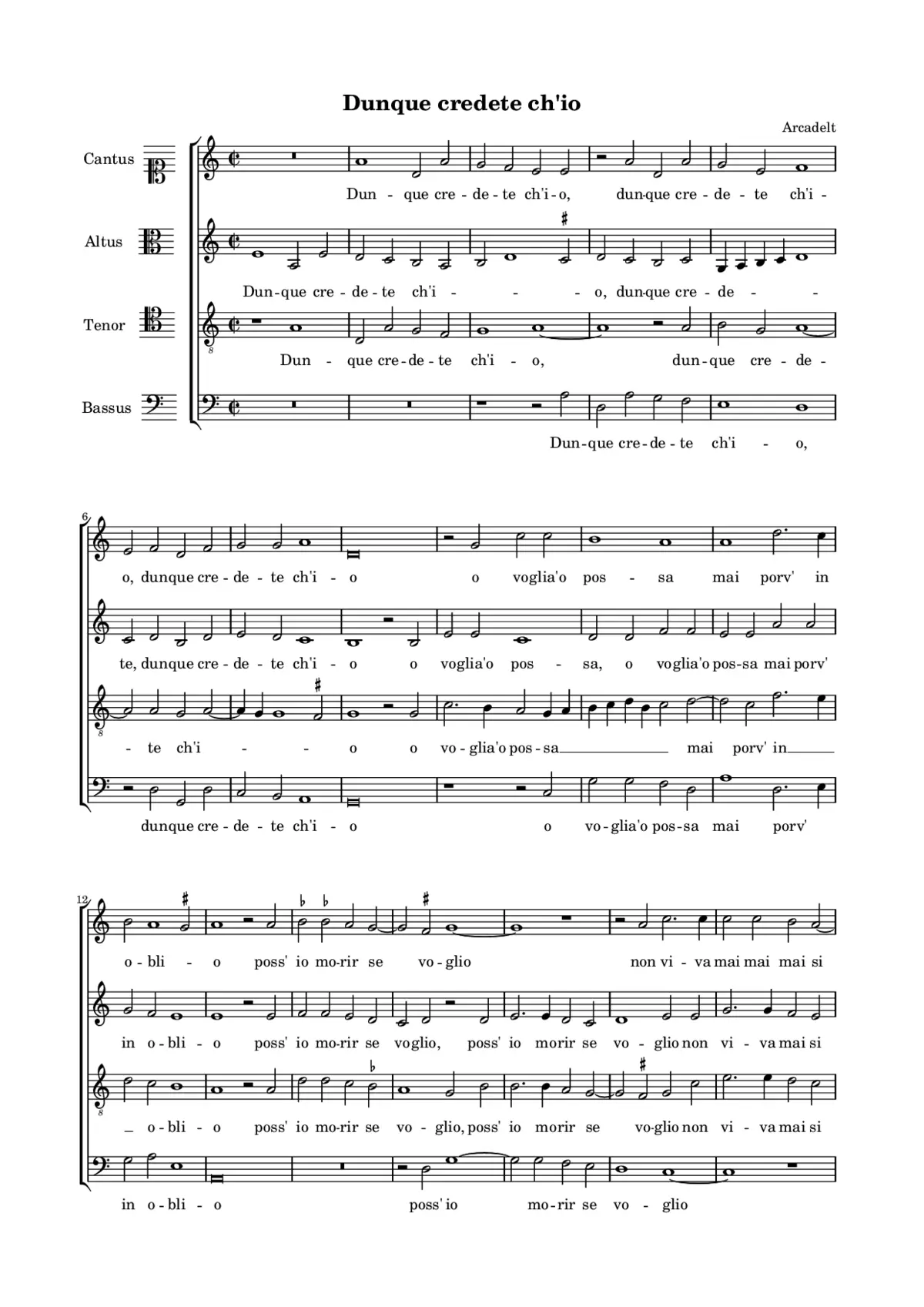 Dunque credete ch'io - Page 1